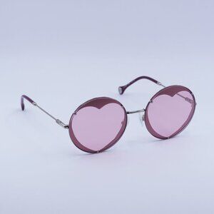 🕶️ New Carolina Herrera CH0013/S 0EYR U1 Sunglasses - Gold Frame, Red Lenses